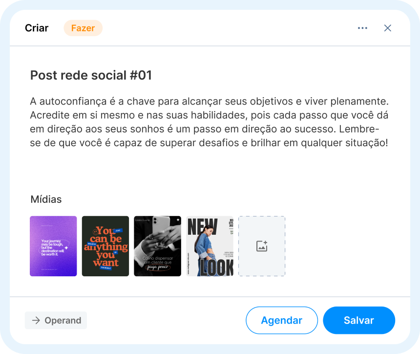 Anexos do Operand enviados automaticamente para uma publicação no Hype Social