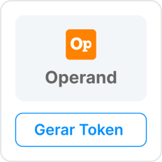 Botão para gerar token de conexão do Operand no Hype Social