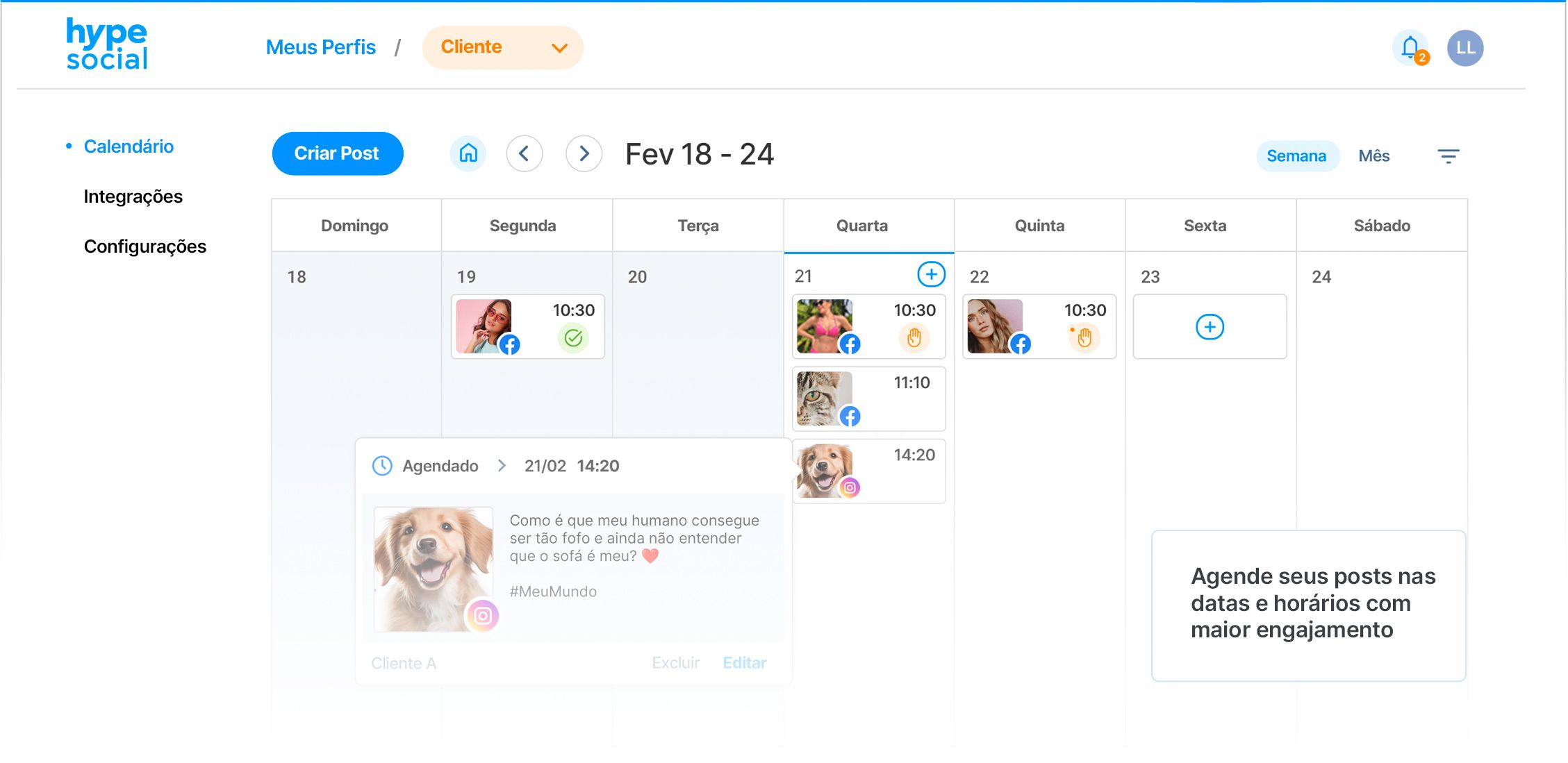 Hype Social - Gerenciamento de redes sociais