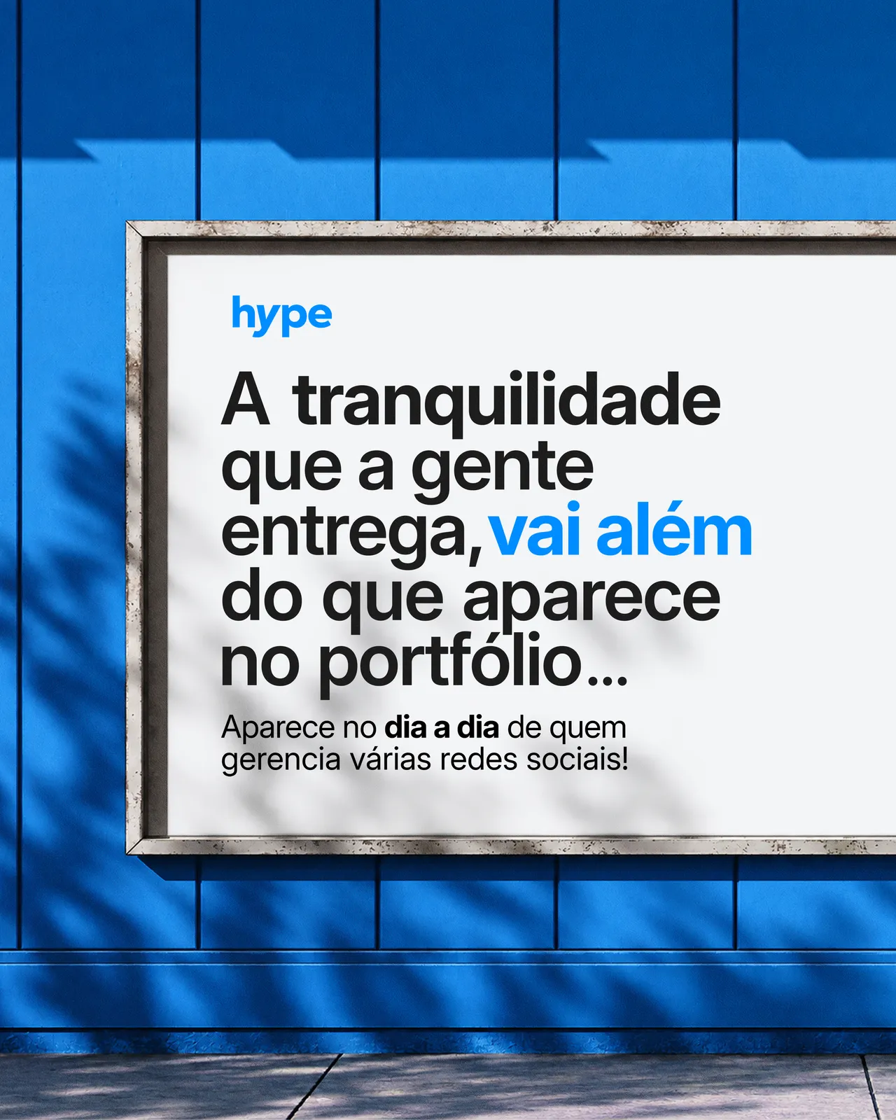 A tranquilidade que a gente entrega