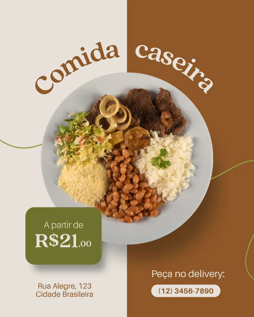Atualização do Google Meu Negócio com prato de comida caseira
