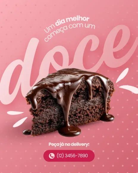 Post de uma confeitaria no Instagram